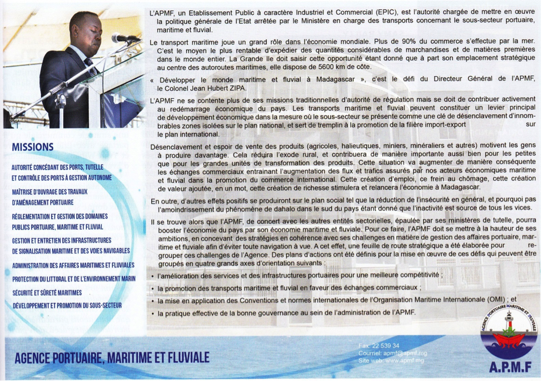 APMF Madagascar dans Mémento - Edition Mars 2016 - N°444 - Page 125